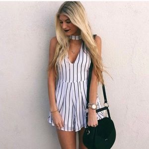 LF rumor boutique striped romper